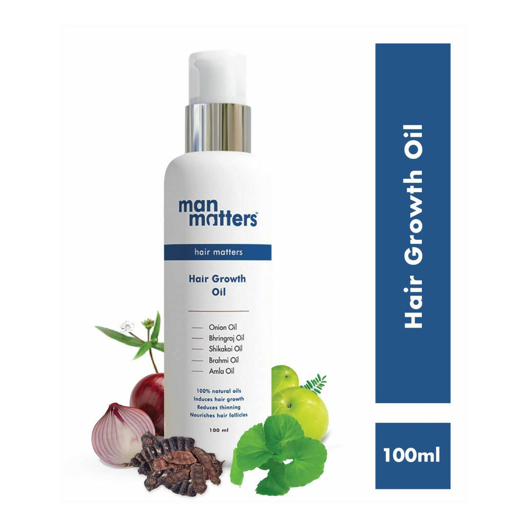 Man Matters Hair Growth Oil With Bhringraj Oil, Onion Oil, Amla Oil, Shikakai Oil & Brahmi Oil