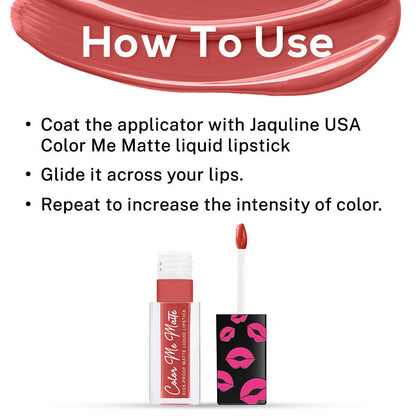 Jaquline USA Color Me Matte Liquid Lipstick  - Plum