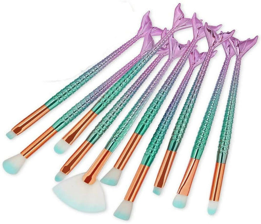 Buy Favon Pack of 10 Professional Mermaid Shaped Makeup Brushes from DrMediCart, Ship from India to USA