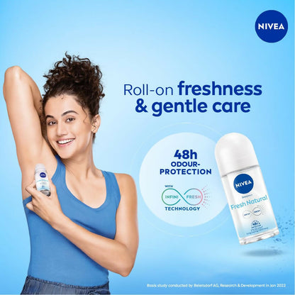 Nivea Fresh Natural Roll On 48 H Smooth & Beautiful Underarms For Women