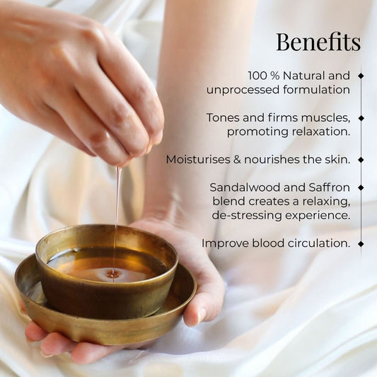 Buy Forest Essentials Body Massage Oil Sandalwood & Saffron from DrMediCart, Ship from India to USA