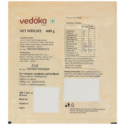 Vedaka Moong Garlic Papad