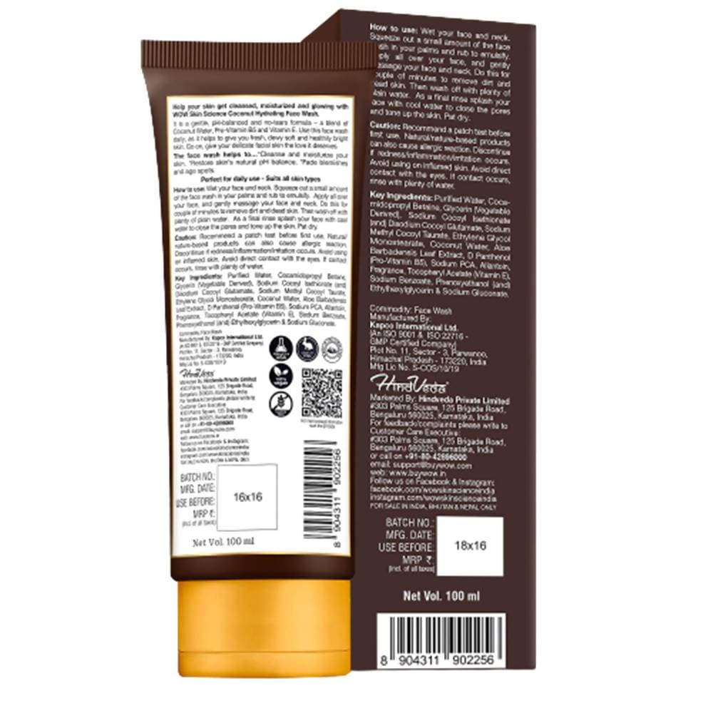 Wow Skin Science Coconut Hydrating Face Wash - Drmedicart